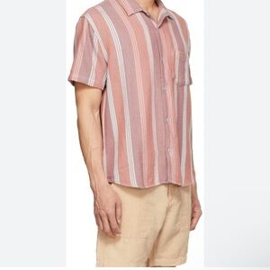 Corridor New York sundown summer red button cotton shirt Large